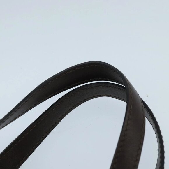 CELINE C Macadam Canvas Hand Bag Brown Gold - Picture 8 of 15